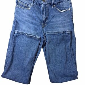 Good American Good Legs Straight Leg Blue Jeans